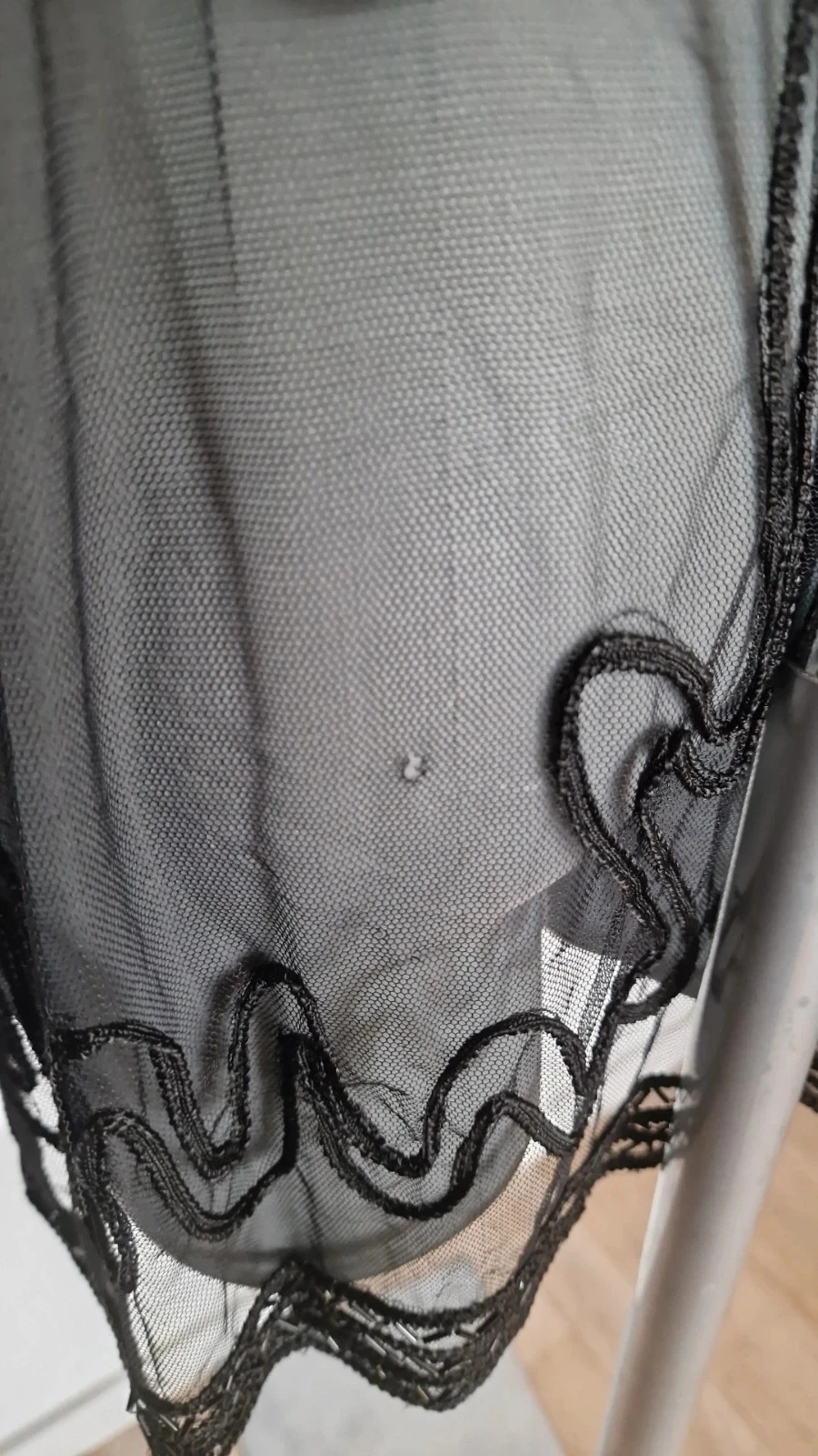 Quimono oriental preto transparente bordado com miçangas estilo boêmio chique – photo 14
